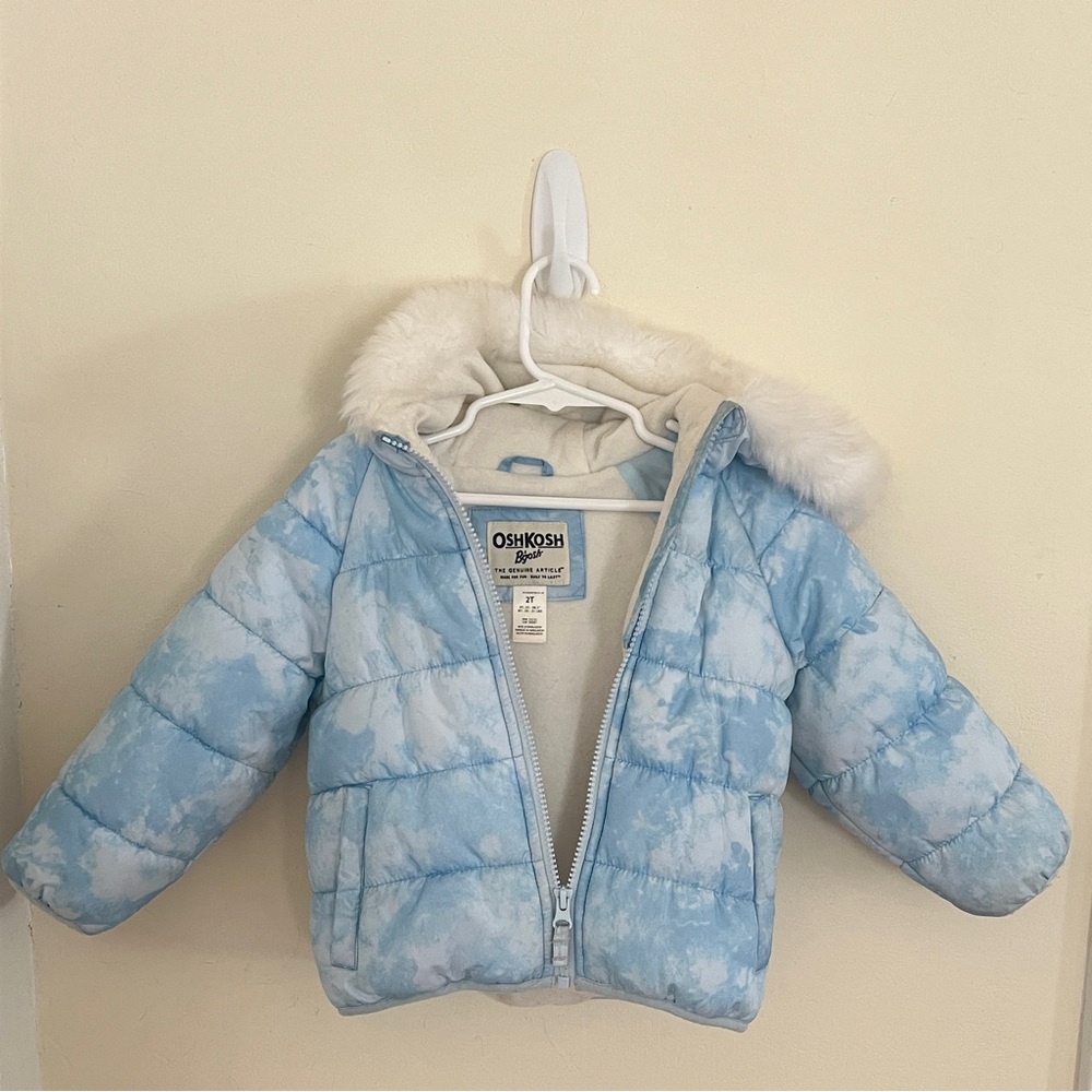 Baby blue Oshkosh winter puffer jacket
